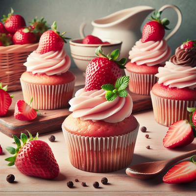 Image of Sweet Strawberry Cupcakes from Sprinkles Cupcake Shop