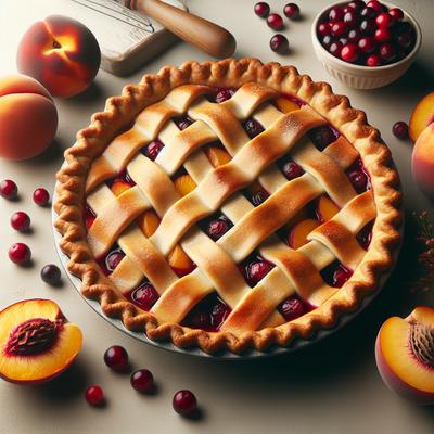 Image of Sweet Tart Peach Cranberry Pie