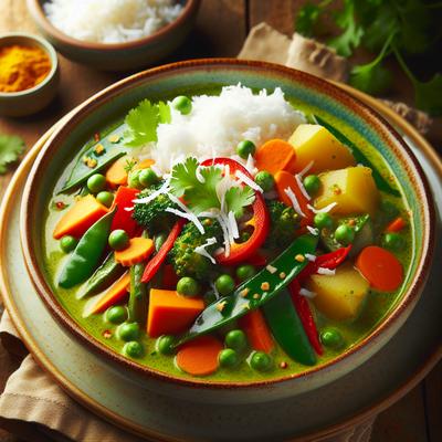 Image of Sweet Vegetable and Coconut Green Curry
