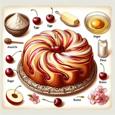 Image of Swirled Cherry Cake