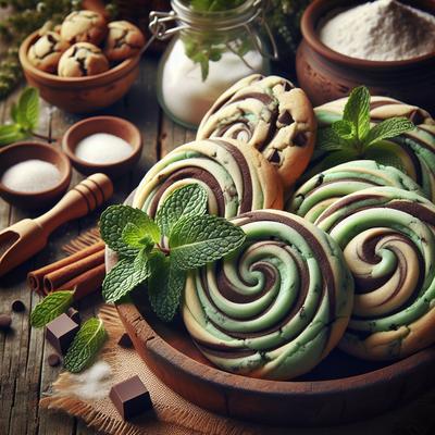 Image of Swirled Mint Cookies