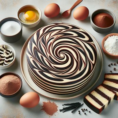 Image of Swirled Zebra Cake