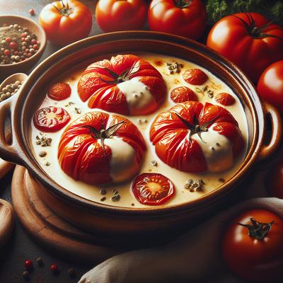 Image of Swiss Baked Tomatoes in Cream