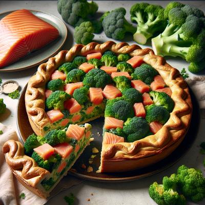 Image of Swiss Broccoli and Salmon Pie