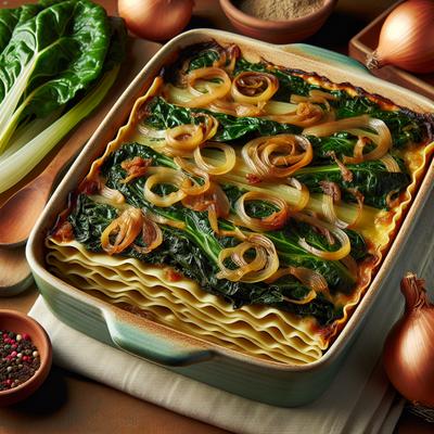 Image of Swiss Chard and Caramelized Onion Lasagna