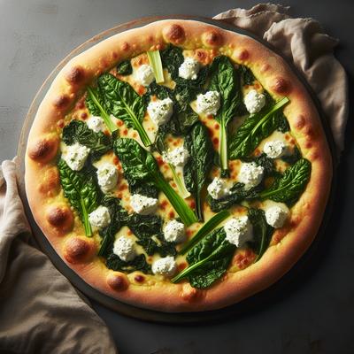 Image of Swiss Chard and Ricotta Cornmeal Crust Pizza