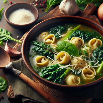 Image of Swiss Chard and Tortellini Soup