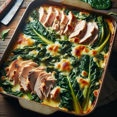 Image of Swiss Chard and Turkey Au Gratin