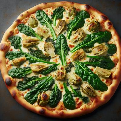 Image of Swiss Chard Artichoke Pizza