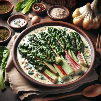 Image of Swiss Chard Ribs in Cream Sauce