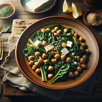 Image of Swiss Chard with Chickpeas and Feta