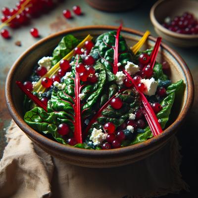 Image of Swiss Chard with Currants and Feta
