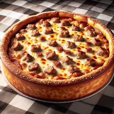Image of Swiss Cheese and Sausage Deep Dish