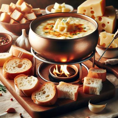 Image of Swiss Cheese Fondue Kaesefondue