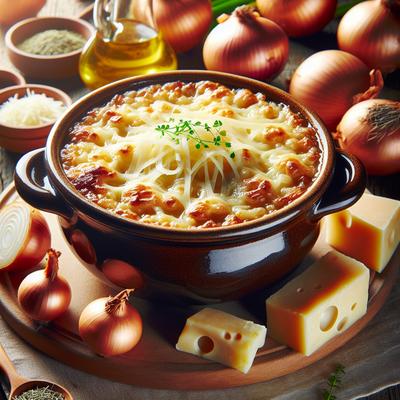 Image of Swiss Cheese Parmesan Onion Soup