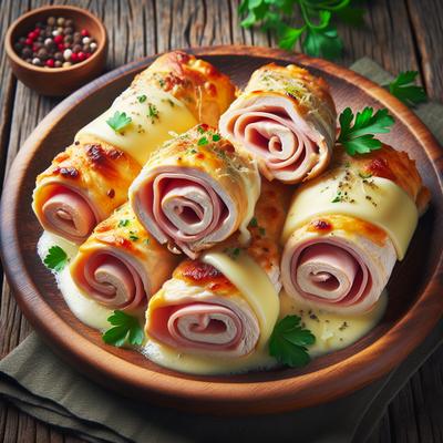 Image of Swiss Chicken and Ham Rollups