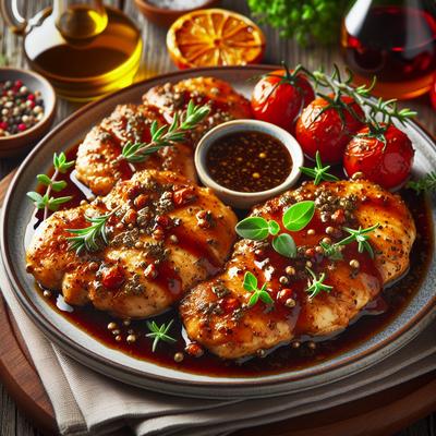 Image of Swiss Chicken Cutlets in Oregano Wine Sauce