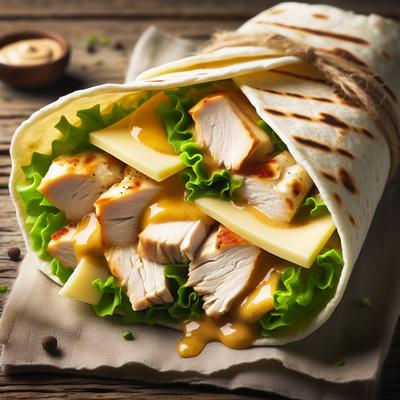 Image of Swiss Chicken Wrap with Honey Mustard Sauce