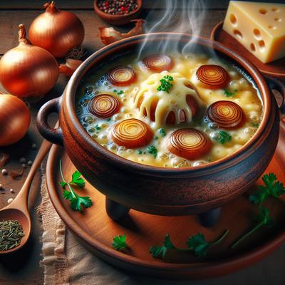 Image of Swiss Fondue Style Onion Soup