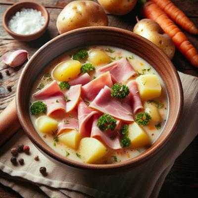 Image of Swiss Ham Potato Soup