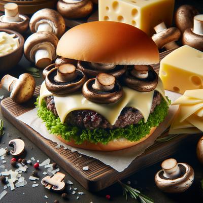 Image of Swiss Melt Mushroom Burgers
