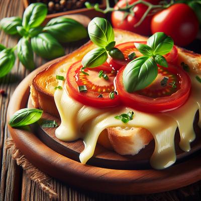 Image of Swiss Melt with Tomato and Fresh Basil