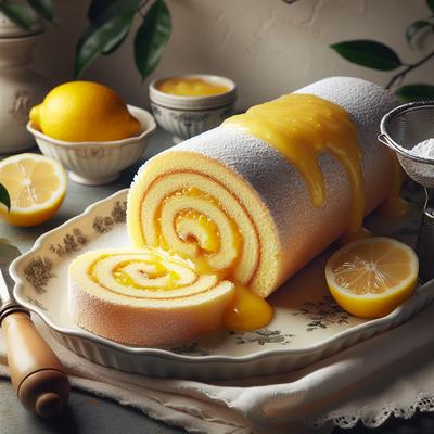 Image of Swiss Roll with Lemon Curd Filling