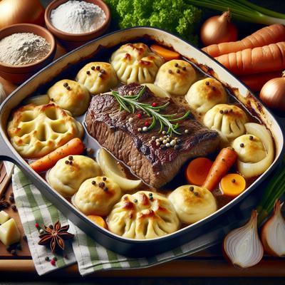 Image of Swiss Steak and Dumplings Bake