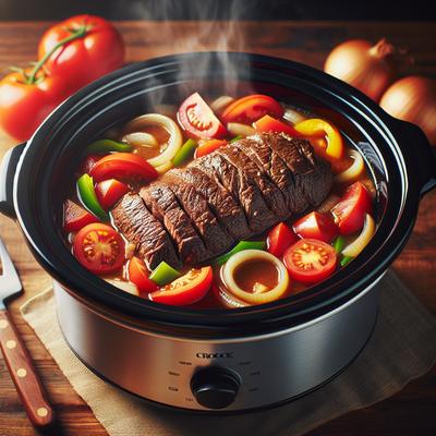 Image of Swiss Steak in the Crock Pot for Two