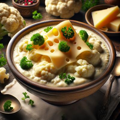 Image of Swiss Topped Cauliflower Soup