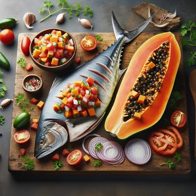 Image of Swordfish with Papaya Salsa