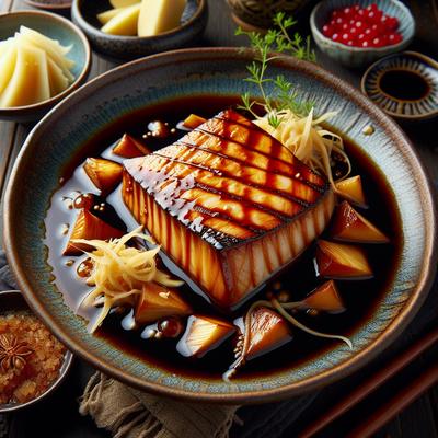 Image of Swordfish with Savory Ginger Soy Sauce