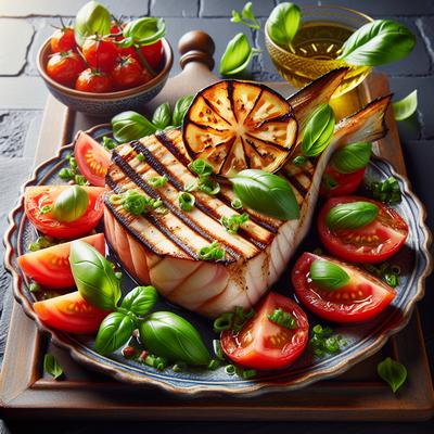 Image of Swordfish with Tomato Basil and Lemon