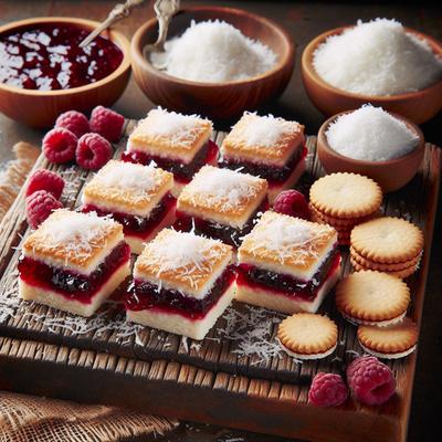 Image of Syltkokosrutor Finnish Jam and Coconut Squares