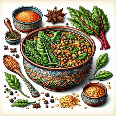 Image of Syrian Style Lentil and Chard Soup