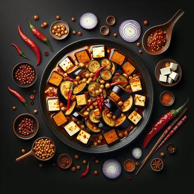 Image of Szechuan Style Eggplant and Tofu in Chili Bean Sauce