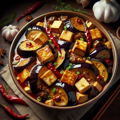 Image of Szechwan Eggplant Aubergine and Tofu
