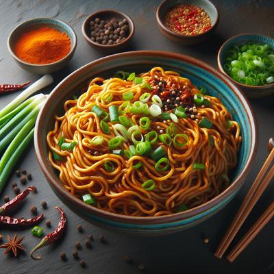 Image of Szechwan Noodles with Green Onions
