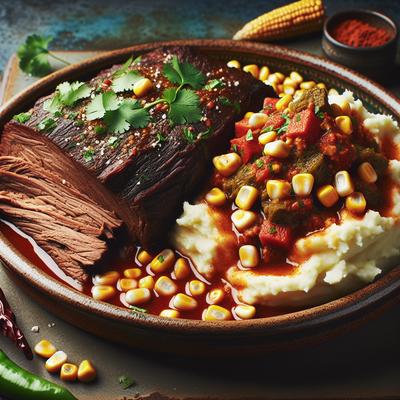 Image of Tex Mex Beef Pot Roast with Corn Chipotle Cilantro Mashed Potato