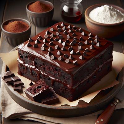 Image of The Absolute Best Dark Chocolate Chocolate Chip Texas Sheet Cake