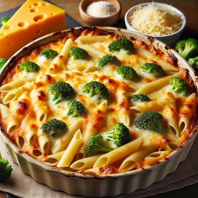 Image of Three Cheese Broccoli and Penne Bake
