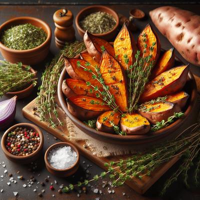 Image of Thyme Roasted Sweet Potatoes