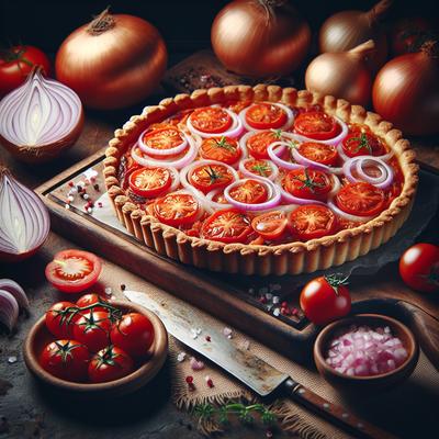 Image of Tomato and Onion Tart Gourmet Magazine
