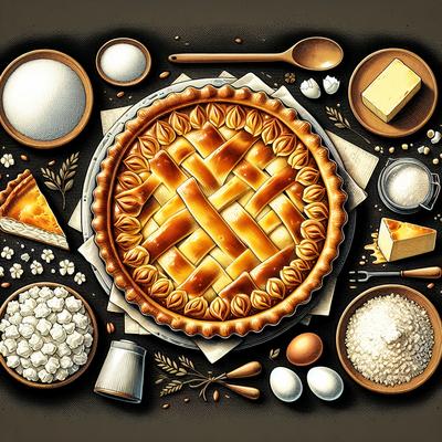Image of Traditional Czech Cottage Cheese Pie