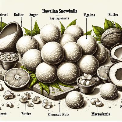 Image of Tropical Hawaiian Snowballs Hawaiian Style Russian Tea Cookies