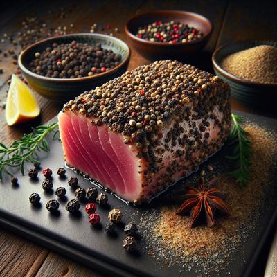 Image of Tuna Au Poivre Tuna with Ground Black Pepper