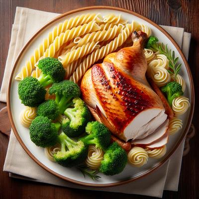 Image of Turkey with Pasta and Broccoli