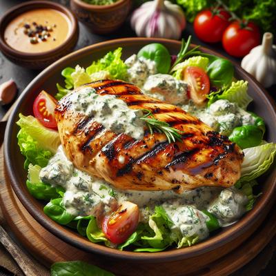 Image of Tuscan Grilled Chicken with Warm Gorgonzola Sauce