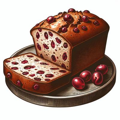 Image of Two Grain Cranberry Applesauce Bread