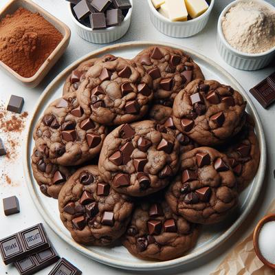 Vegan Double Chocolate Chip Cookies